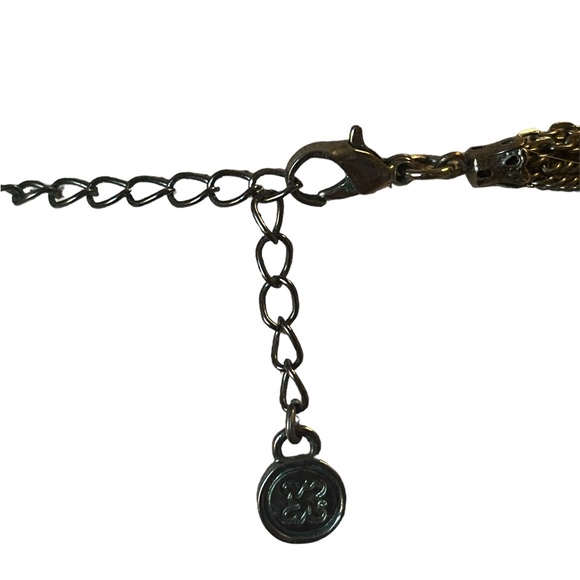 ✨ 3/$15 Fashion Gunmetal Tone Necklace with Multi Faceted Beads - Picture 3 of 3